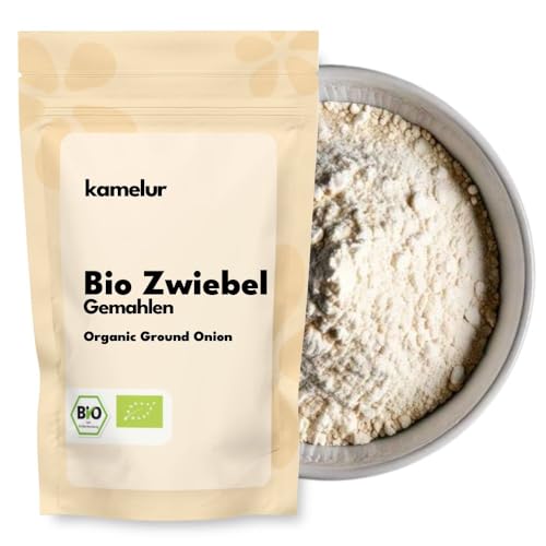 Kamelur 500g BIO Zwiebeln getrocknet und gemahlen - hochwertiges BIO Zwiebel Pulver, ohne Zusätze -...
