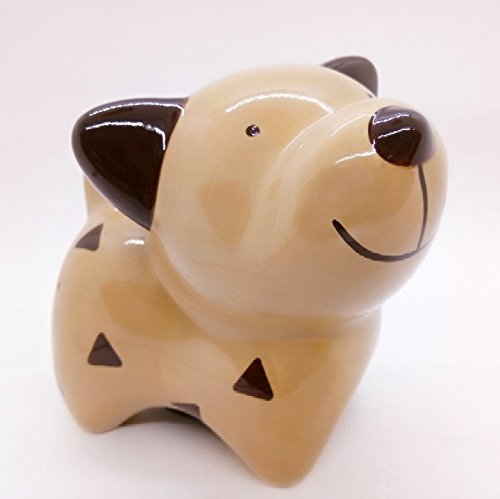 5" Dog Piggy Bank Figurine Ceramic Puppy Porcelain Cute Pet Statue Decor Money Saving Coin Bank Animal #TOP1