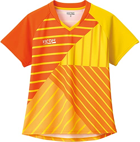 ヴィクタス(VICTAS) 卓球 シャツ スイッチングラインレディスゲームシャツ J.T.T.A(日本卓球協会)公認 オレンジ(2000) M 612112