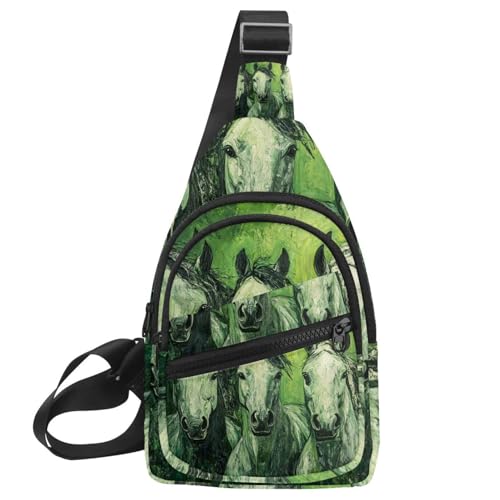 Mochila bandolera ajustable Blooming Saguaro Cactus multicolor de 30x18cm para senderismo