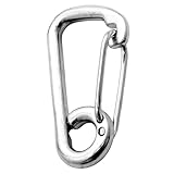 Marine Asymmetric Snap Hook for Boat 4'' -Flat Nose Stainless Steel- Five Oceans