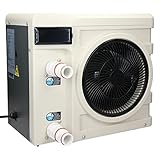 ML-Design Wärmepumpe für kleine Pools & Schwimmbecken, Beckenvolumen 15-28 m³, Poolheizung Heizleistung 4,2KW, Heiz- und Kühlfunktion, Stromverbrauch 760W, Wasseranschluss Ø32/38 mm, Digitalsteuerung