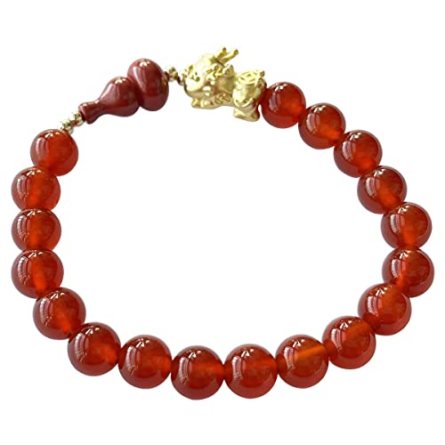 Attirer la Richesse Feng Shui avec le Bracelet Onyx Rouge 8 mm Naturel