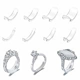 SJQBAINING Invisible Reducer for Loose Rings, Clear Ring Size Adjuster, Ringclips to Make Rings Smaller, Various Sizes Ring Resizer Fit for Men and Women
