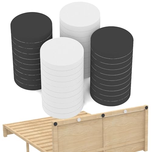 YUEYIN 40pcs EVA Headboard Stoppers for Wall, Prevents Headboard Shaking, Creates Noise-Free Sleep Environment, Headboard Stabilizer, Self Adhesive Furniture Pads (Round)