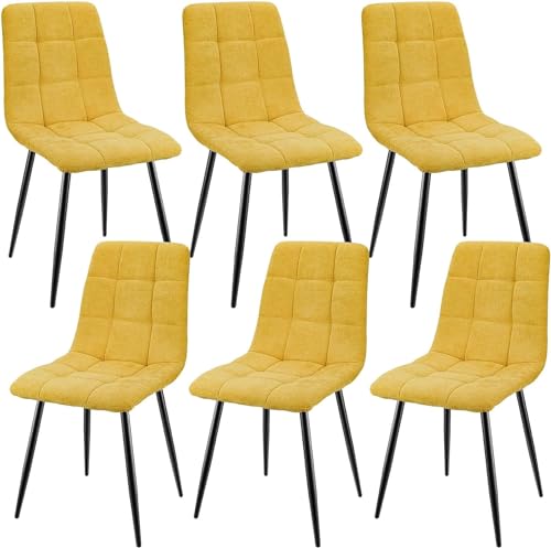 Sillas Comedor Pack 6 Tela Marca JIJIAN