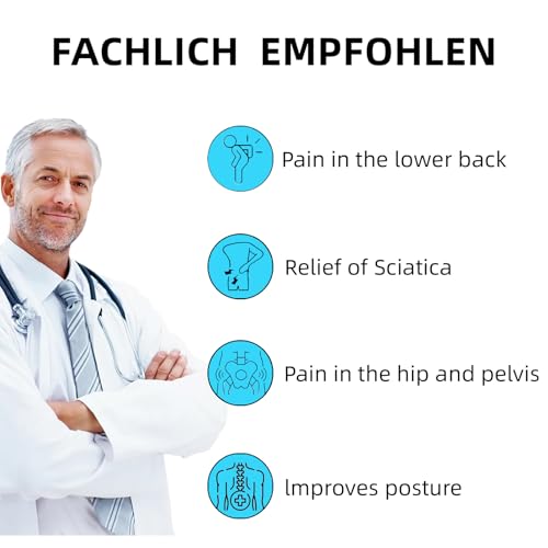 Conponous Cinturón Sacroiliaco, Cinturon Pelvico de Alivio del Dolor de Espalda Ciático Lumbar Articular y Pélvico, Transpirable Antideslizante Sciatica Belt para Hombres y Mujeres (M) - imagen 4