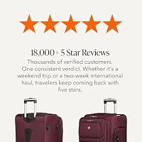 SwissGear Sion Softside Expandable Spinner Luggage Durable Lightweight Travel Suitcase, Merlot, Checked-Medium — image 9