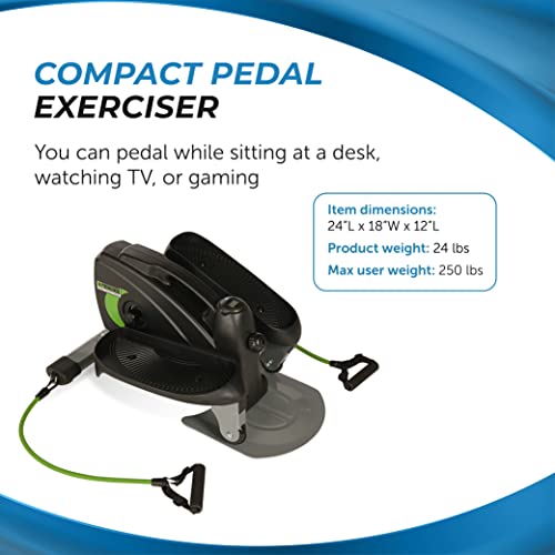 Stamina Inmotion Compact Strider With Cords - Seated Elliptical With Smart Workout App - Foot Pedal Exerciser For Home Workout - Up To 250 Lbs Weight Capacity #TOP2