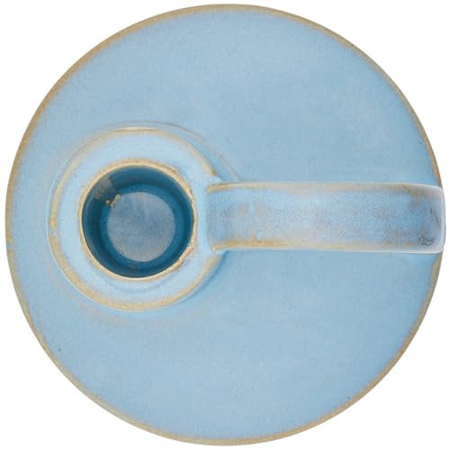 Ceramic Taper Candle Holders with Handle (Set of 2) – Tall Candlestick Holders for Table Decor Centerpieces, Rustic Home Décor, and Dinner Table Styling Robin's Egg Blue by ARIA HOME - Image 3
