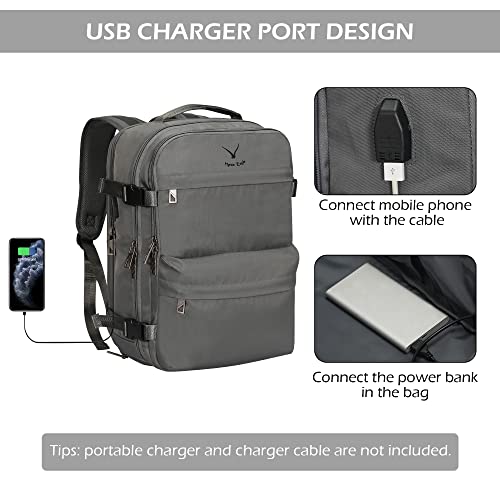 Hynes Eagle Carry On Backpack 30L Travel Backpack For Women Men Laptop Backpack 15 Inches Flight Approved Casual Daypack Grey #TOP3
