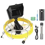 Eingebauter Speicherkartensteckplatz für die Schlangenkamera der Wandkanal-Inspektionspipeline, inklusive 16 GB Speicherkarte. Es ist für die Anzeige von Live-Video- und Audio-Video-Aufzeichnungen verfügbar. Sie können die Inspektionen und die Wiedergabe aufzeichnen.