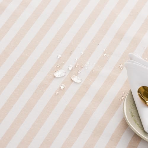 Nappe imperméable coton contre les taches de table beige