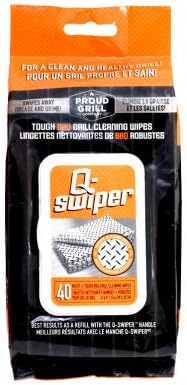 Proud Grill 247603 6 x 8 in. Q-Swiper BBQ Grill Cleaning Wipes Refill44; 40 Count