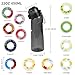Air Scent Water Bottle with 12 Flavor Pods 650ML Fruit Fragrance Scented Water Cup BPA Free 0% Sugar For Fitness And Outdoor (1 Bottle Black+12 pods in random flavors)