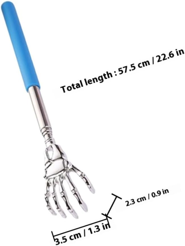 VALICLUD 5Pcs Extendable Back Scratcher Stainless Steel Telescopic Scratchers Portable Itch Relief Tool for Men Women