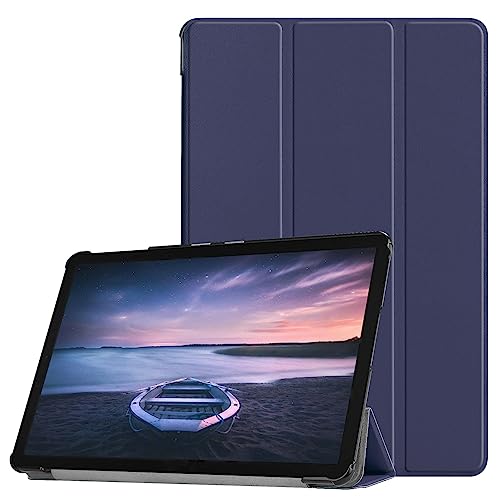 ZZOUGYY Tablet-Hülle für Samsung Galaxy Tab S4 10.5 T830 T835 T837 4G LTE (2018 Release), Ultra Slim Folio Stand Leichte Lederhülle für Galaxy Tab S4 10.5 SM-T830 T835C T837V (KST-Dunkelblau)