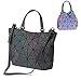 Borse a Mano da Donna Geometrica Borse e borsette luminose Olografica Borsa a Spalla Borse Moda per Shopping Partito