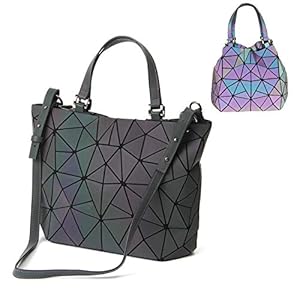 Geometrische tas voor vrouwen grote dames schoudertas tas tas hard rooster ontwerp holografische top-handvat zakken