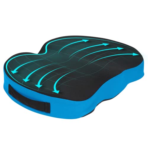 Vive Coccyx Seat Cushion For Tailbone Pain - Orthopedic Memory Foam Gel Pillow For Cars, Office Chairs, & Wheelchairs - Great For Lower Back Support, Sciatica, & Tailbone Pain - Soft Washable Cover #TOP7