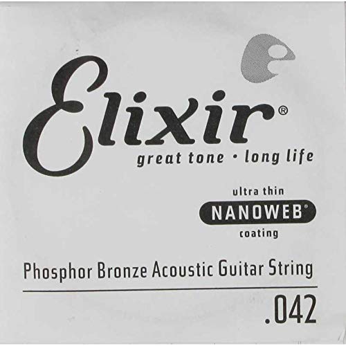 エリクサー ELIXIR 14142 042弦 アコースティックギター用 バラ弦 NANOWEB フォスファーブロンズ×4本