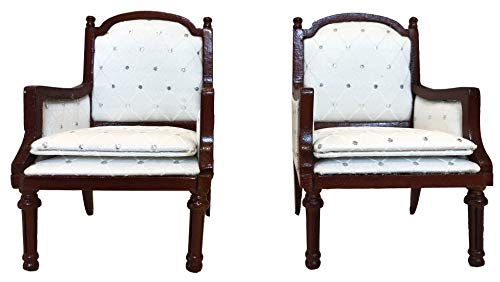 Inusitus Set of 2 | Wooden Dollhouse Armchairs | Dinning Lounge Chairs |