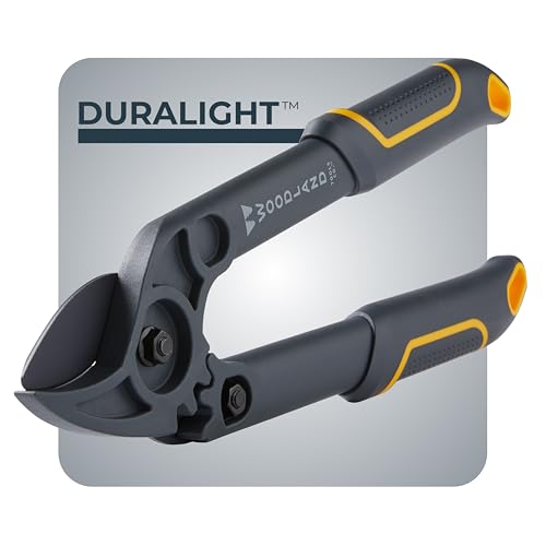 Woodland Tools Duralight Compact Lopper, 16 Inch Anvil Branch Cutter with Gear Assist and Glass-Filled Nylon Handles, Lightweight Tree Pruner for Dry Branches, Tight Spaces, and Everyday Yard Work
