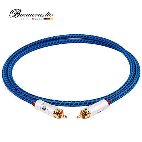Jib Boaacoustic Blueberry Series 6N Occ® Rca To Rca Male To Male High-End Hifi Subwoofer Cable- 3.2Ft/1M #TOP1