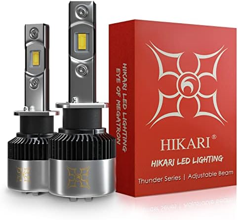Hikari H1 LED Bulbs, 12,000LM, High Lumens LED Conversion Kit,30W Thunder LED Equivalent to 80W Ordinary LED,CANBUS Ready,Halogen Upgrade Replacement,6000K White,Foglight