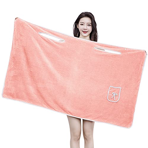 TINAYAUE Womens Bath Skirt with Snaps Soft Fluffy Coral Fleece Bath Towel Thick Strong Water Absorption Ladies & Girls Wearable Bath Towel Wrap Changing Room Bath Robe Quick Dry Beach Swimming Towels - Image 3