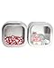 LJY Empty 8-Ounce Capacity Square Silver Metal Tins with Clear Window for Candle Making, Candies, Gifts & Treasures (6 Pack)