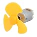 Aexit DC 12V Electrical equipment 0.04A 8500RPM Strong Force Motor 3-Vane Yellow Propeller 50mmx2mm