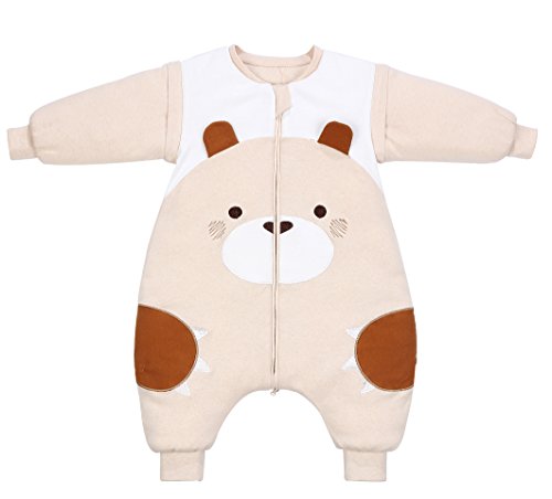 PEACE MONKEY Baby Sleepsack Wearable Blanket for Toddlers Baby Pajama(L, Little Bear)