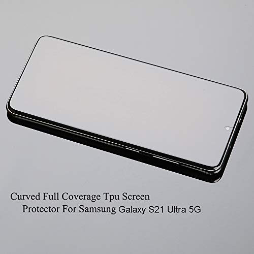 Image of Ibywind 2 Pack Screen Protector For Samsung Galaxy S21 Ultra,Flexible TPU Film,With 1Pc Camera Lens Protector,1Pc Back Film[Bubble Free][Easy Installation][HD Clear][Self-Healing]