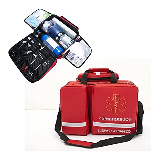 Foto von Camping-Erste-Hilfe-Kit Wasserdichte Erste-Hilfe-Kit mit markierten Fächern for Auto Wandern Backpacking Camping-Reisen und Radfahren (nur leeres Paket) qujunji (Color : Red)