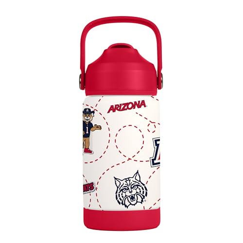 Image of Logo Brands NCAA Mascot Stainless-Steel Kids Bottle -Soft Silicone Mouthpiece, Easy To Carry, Kid-Friendly Design- Great For School & On-The-Go