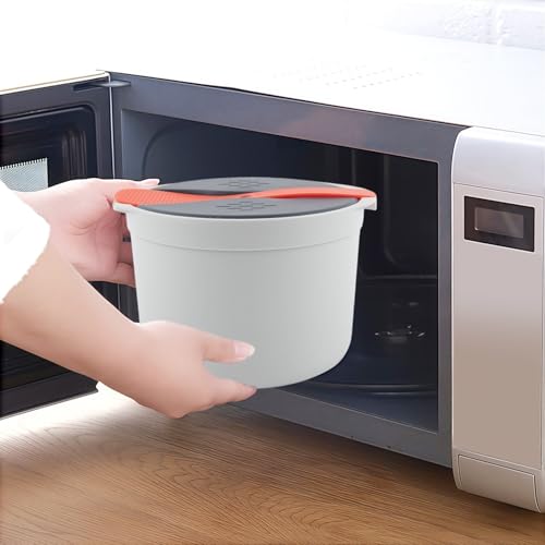 Rice Cooker Microwave Steamer with Strainer for Couscou...