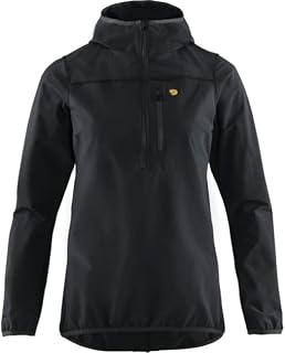 FJALLRAVEN Women's Bergtagen Stretch Half Zip W Jacket, Black, M