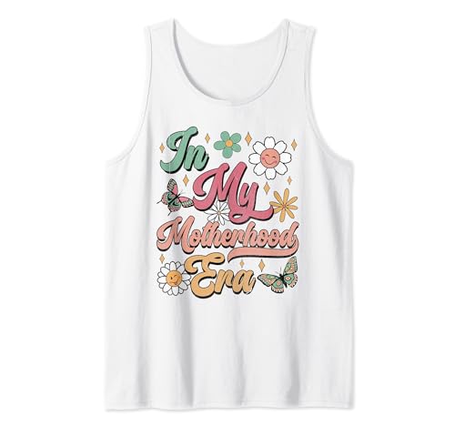 In My Motherhood Era Retro Groovy Tank Top