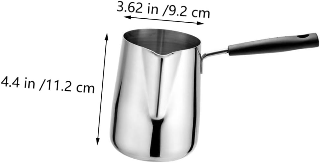 ABOOFAN Stainless Steel Milk Frothing Cup with Handle Non Stick Heat Resistant Pitcher for Latte Art Smooth Pouring Heating Milk Cup for Coffee and