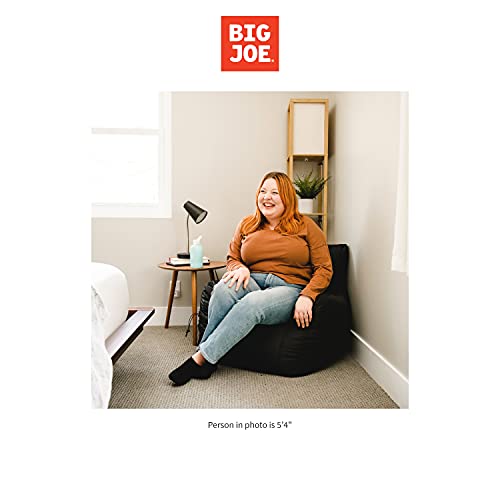 Big Joe Dorm Bean Bag Chair With Drink Holder And Pocket, Black Smartmax, Durable Polyester Nylon Blend, 3 Feet #TOP4