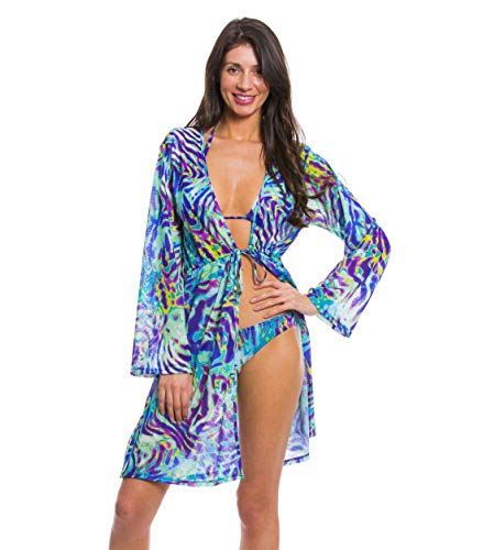 Preisvergleich Produktbild Kiniki Coral Tan Through Sonnendurchlässiger Knielanger Strandkaftan