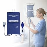 3000ml Portable Pressure Bag, IV Fluids Cuff with Gauge & Pump for Emergency and Clinical Use with Nylon...