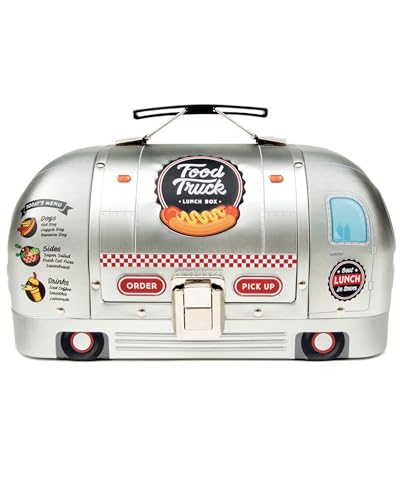 Suck UK Truck Lunch Box | Food Truck Shaped Metal Lunch Box Food Storage | Lunch Box Adults Will Love | Adult & Kids Lunch Box | Novelty Tin Lunch Boxes