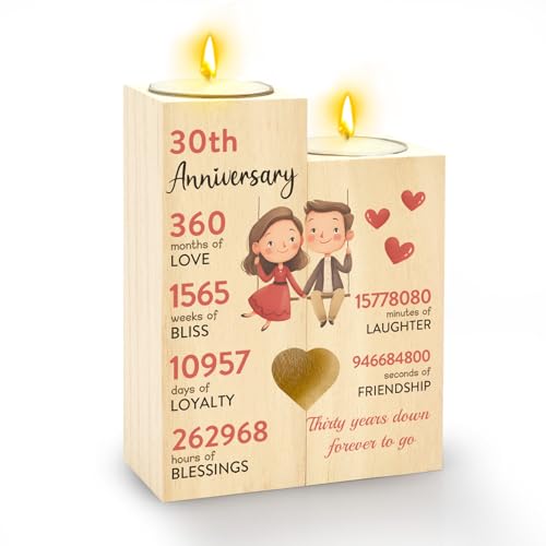 Bougeoir de Mariage pour Mari et Épouse Fête des 30 Ans - 2
