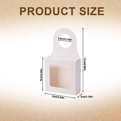 Wine Bottle Boxes with Window, 25PCS Kraft Paper Wine Bottle Box, Hanging Foldable Empty Wine Boxes, Gift Box for Biscuit Box Transparent Snack Box Chocolate Box by Ejoyous - Used condition - Image 2