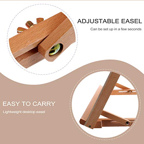 ARTIBETTER Mesa de desenho de artista ajustável em madeira para pintura, desenho, esboço, cavalete