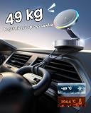 Ulepszony uchwyt próżniowy na telefon komórkowy z funkcją ładowania – do Magsafe samochodowy uchwyt na telefon komórkowy, obracany o 360°, uchwyt samochodowy do iPhone 17, 16, 15, 14, 13, 12 Pro Max