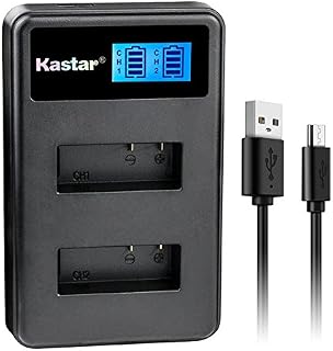Kastar LCD Dual USB Charger for Eken PG1050 SJCAM SJ4000B & Evolveo Sportcam