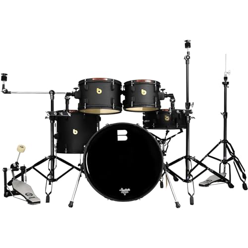 Beatello 5-Piece Acoustic Drum Kit with Mute & Cymbals